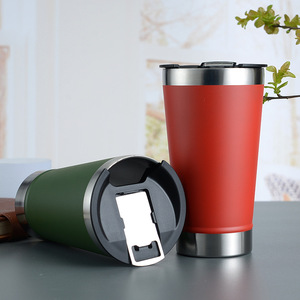 2023 New 473ML Double Wall Thermal Stainless Steel Beer Cup Bluetooth Speaker LED Temperature Display 6-12 Hours Thermal - Product Image 5