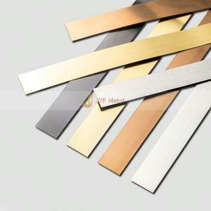 LL306 Bande plate miroir dorée de haute qualité pour carrelage, en acier inoxydable, pour la décoration de murs, meubles et armoires - Product Image 5