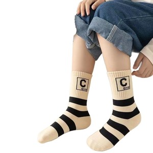 Children's Mid-Calf Socks Polyester Breathable Medium Thickness For Spring Autumn Kids - Product Image 5