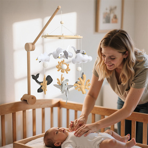 Natural Wooden Crib Mobile Stand - Height Adjustable 360&deg; Rotating Baby Mobile Arm for Nursery Decor Gift for New Parents - Product Image 6