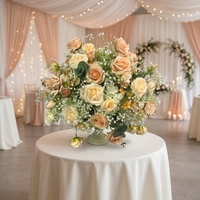 Boule de fleurs en soie de haute qualité, style moderne, décoration de table pour mariage, intérieur/extérieur, centre de table floral