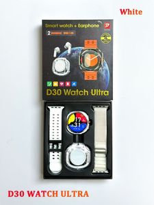 Jam tangan cerdas D30 terbaru, jam tangan cerdas, Ultra cerdas, dengan earbud transparan, set kompas kesehatan Amoled, modis, Relojes, Unisex - Product Image 4