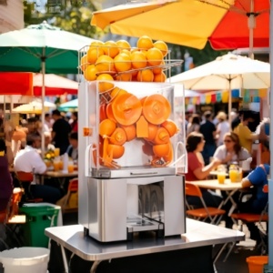 Presse-agrumes automatique haute vitesse pour oranges et citrons, idéal pour les cuisines commerciales et les petits-<span class=keywords><strong>d</strong></span>éjeuners <span class=keywords><strong>d</strong></span>'hôtel - Product Image 5