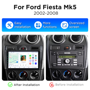 วิทยุติดรถยนต์ Junsun Carplay สำหรับรถยนต์ฟอร์ด เฟียสต้า Mk VI 5 Mk5 ปี 2002-2008 ระบบอัจฉริยะในรถยนต์ ระบบนำทาง GPS แอนดรอยด์ มัลติมีเดีย - Product Image 2