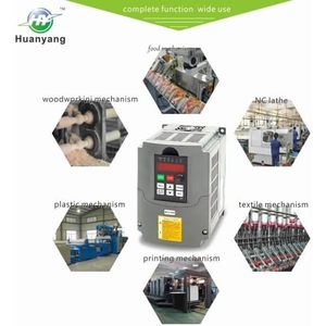 ตัวแปลงความถี่ Hy HuanYang VFD 220V 5.5Kw เฟสเดียวเป็นสามเฟส สำหรับควบคุมความเร็วมอเตอร์ - Product Image 6