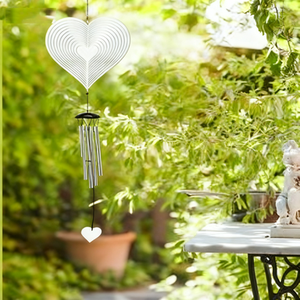 Design creativo rotante cortile e balcone romantico <span class=keywords><strong>cuore</strong></span> a forma di carillon <span class=keywords><strong>del</strong></span> vento decorazione da giardino all'aperto - Product Image 3