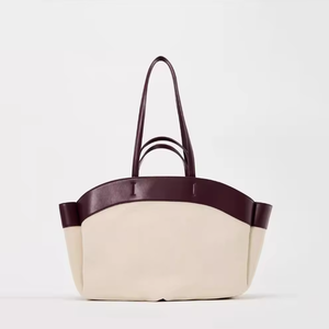 Bolso de lona de gran capacidad para mujer, cierre abierto, correa cruzada, ideal para ir de compras - Product Image 4