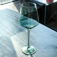 Coupe à vin vintage, mariage personnalisé, couleur de luxe, fête à domicile, boisson, grande coupe à vin de Bourgogne, verre coloré, gobelet