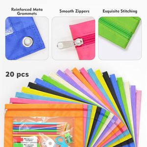 Clear Window <b>Binder</b> Pencil Pouch with Zipper Pulls Office & School Supplies for 3 <b>Ring</b> <b>Binders</b> - Product Image 2