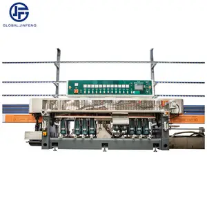 이탈리아 11 모터 유리 베벨 에지 폴리싱 머신 볼 베어링 시스템 유리 연삭 기계