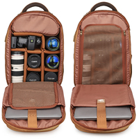Sac à dos vintage en toile cirée imperméable à l'eau pour caméra numérique pour la photographie sac à dos pour ordinateur portable avec port USB