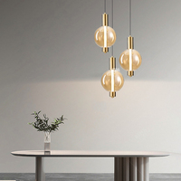 Suspension LED en verre moderne et minimaliste, installation facile pour restaurants, hôtels, chambres, escaliers, comptoirs de bar