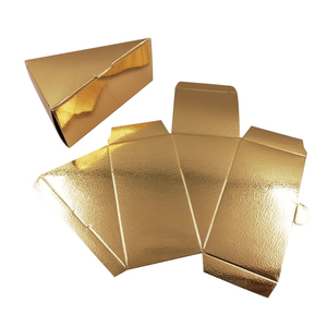 Gold card paper shaped box