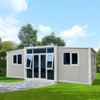 Maison conteneur extensible à double aile, bâtiment préfabriqué portable pour complexe hôtelier, camping touristique, installation rapide, espace de vie