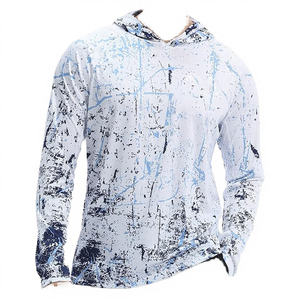 Wholesale Custom Logo Breathable 100% Polyester Fishing Clothing UPF 50+ <b>Sun</b> Protection Hoodie <b>Shirts</b> Unisex - Product Image 4