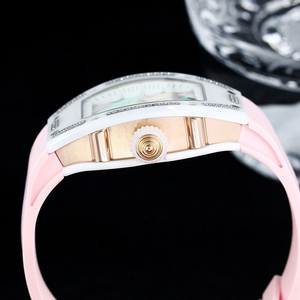 Reloj de Lujo para Mujer con Incrustaciones de Diamantes, Esfera Colorida en Espiral, Correa de Silicona, Reloj de Pulsera de Cuarzo - Product Image 5
