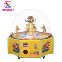 Grande machine à griffes d'arcade pour enfants, 4 joueurs, à monnayeur, pour parcs d'attractions et aires de jeux, avec jouets et cadeaux