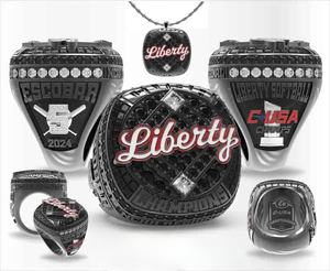 Venta Directa de Fábrica, Anillo de Campeonato para Atletas con Diseño de Logotipo Personalizado, Chapado en Oro Rosa, Forma de Corazón, Cristal Tradicional - Product Image 4