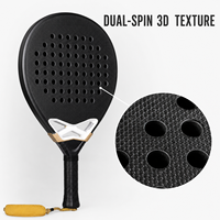 Raquette de padel en fibre de verre JAS de haute qualité et durable pour joueurs intermédiaires, logo personnalisé, prix d'usine OEM, divertissement