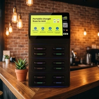 Batterie Li-Polymère 12 Emplacements 7200mAh 60W de Sortie 4G/3G/2G Charge Rapide Station de Location de Batteries Partagées Chargeur Portable Commercial