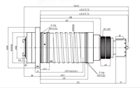 Broche motorisée B40 BT40 pour machine de fraisage CNC, changement de outil mécanique, 10000 tr/min/8000 tr/min, Ø ext. 150 mm, moteur et roulement
