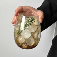 Couvercle simple en verre borosilicate résistant à la chaleur pour pailles, pour tasses de thé au lait et jus, grande capacité, compatible lave-vaisselle, forme ampoule