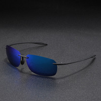 Lunettes de soleil de sport sans monture en matériau TR90 avec verres polarisés TAC pour homme et femme, idéales pour l'escalade, ultra légères, vertes