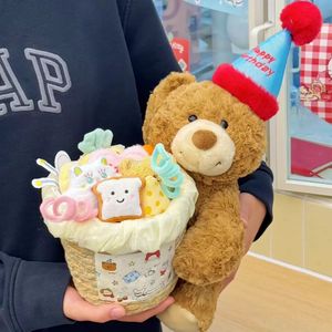 Oso <span class=keywords><strong>de</strong></span> Peluche, Lindo, para Regalo <span class=keywords><strong>de</strong></span> Cumpleaños, Pastel <span class=keywords><strong>de</strong></span> Cumpleaños, <span class=keywords><strong>Caperucita</strong></span> <span class=keywords><strong>Roja</strong></span>, Relleno <span class=keywords><strong>de</strong></span> Algodón PP, Juguete <span class=keywords><strong>de</strong></span> Peluche - Product Image 4