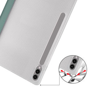 เคสแท็บเล็ตหนังอัจฉริยะ TPU ใสพับได้3ทบพร้อมช่องใส่<span class=keywords><strong>ปากกา</strong></span>สำหรับ Samsung Galaxy <span class=keywords><strong>Tab</strong></span> S10 9 FE PLUS S9 FE <span class=keywords><strong>A7</strong></span> A8 - Product Image 4