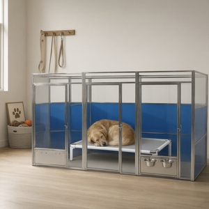 Jaula para Perros de Acero Inoxidable Resistente, Jaula Grande para Perros XXL para Exteriores, Jaula para Animales Fácil de Limpiar para <span class=keywords><strong>Hoteles</strong></span> y Pensiones Comerciales para Mascotas - Product Image 2
