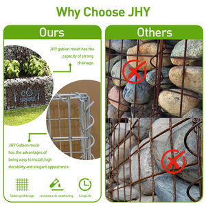 Cestas de Gabiones de Acero de Alta Resistencia para Uso <span class=keywords><strong>en</strong></span> Exteriores, Jaula de Gabiones Galvanizada para Muros de Jardín - Product Image 2