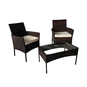 Ensemble d'extérieur moderne en osier pour balcon, patio et jardin Canapé et chaises de bistrot en rotin bon marché pour jardin ou balcon - Product Image 4