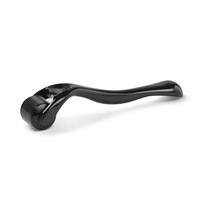 Système de Dermaroller Personnalisé avec Logo 0,5 mm 1 mm 1,5 mm Titane Noir Mat pour la Repousse des Cheveux et de la Barbe, et le Blanchiment