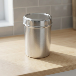 Stainless Steel Eco-Friendly Classic Handcrafted Customizable Storage Canister Flip Top Lid for Freshness Preservation <b>Spice</b> - Product Image 1