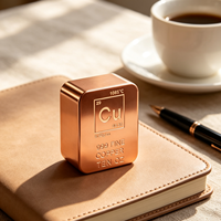Barre de cuivre pur 999, lingot carré de 10 oz, métal Cu pur, objet de collection