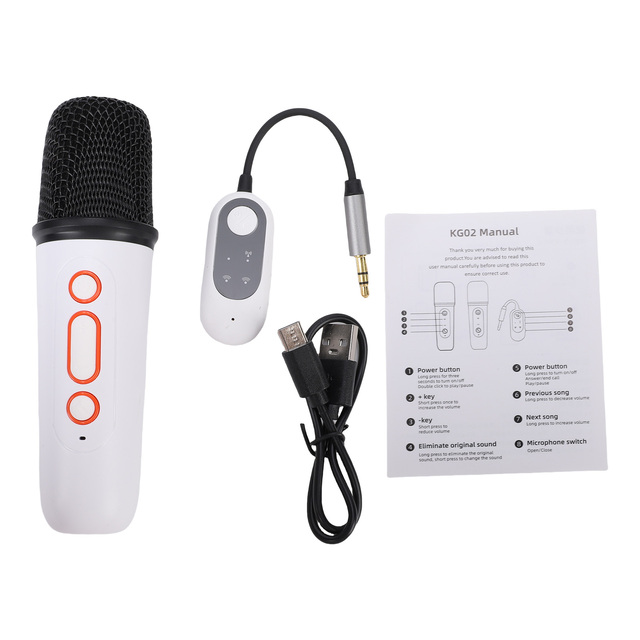 Mini Microphone with Receiver Wireless BT Microphone for Car Home Outdoor 360 Surround Sound Handheld Mic Portable Karaoke Syst