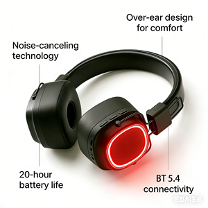 Auriculares Inalámbricos <span class=keywords><strong>para</strong></span> Discoteca Silenciosa de 20KHz con LED, Auriculares Supraaurales <span class=keywords><strong>para</strong></span> Fiestas, Conferencias, Plug & Play, Conjunto Expandible de Auriculares Múltiples - Product Image 4