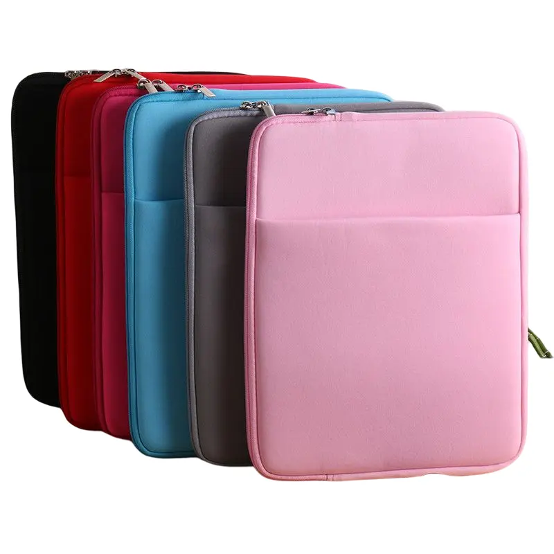 2 Zip Multi Layer Stitched Pockets Solid Color Minimalist Laptop Bag For Women Men