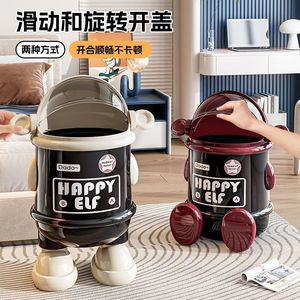 Happy Elf Astronaut Trash Can 12L+ <b>Large</b> Capacity Double <b>Bin</b> With Lid For Living Room Home Use - Product Image 2