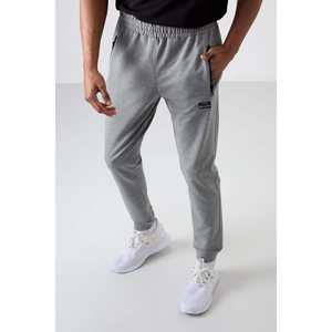 Pantalon de jogging pour homme Rory Grey Melange, taille élastique, respirant, coupe décontractée - Product Image 6