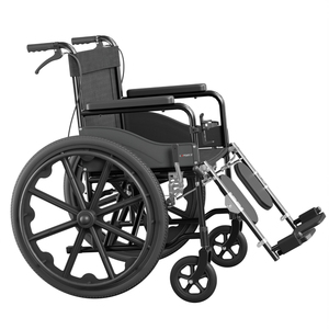 自走式スチール製手動車椅子、粉体塗装フレーム、調節可能なレッグレスト、一体型ホイール、通気性のあるオックスフォードシートクッション-76 - Product Image 2