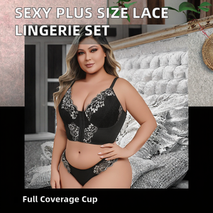 ชุดชั้นในเซ็กซี่แบบใหม่ ไซส์ใหญ่ สี<span class=keywords><strong>ดำ</strong></span>ขาว ผ้าลูกไม้ ทรงเตี้ย ยกกระชับทรง ชุดชั้นในสองชิ้น - Product Image 2