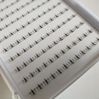 Cils en grappes personnalisés, vente en gros, bricolage, cils inférieurs synthétiques à bande transparente, grappes de cils inférieurs auto-adhésives pré-collées