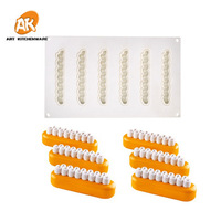 AK 6 cavités Vague En Forme de Silicone Mousse Gâteau Moules pour Boulangerie Cuisine De Gelée Moules DIY Chocolat Moule MC-147