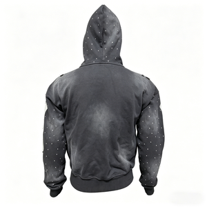 Sudadera con Capucha y Sudadera para Hombre, Personalizada, 420GSM, Fabricada con Tela Monkey Wash, 100% Algodón, Suave, Moderna, con Bordado Desgastado - Product Image 2