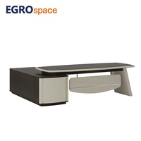 Bureau de direction en bois EGROspace Factory, mobilier moderne de luxe, organisateur de bureau durable pour PDG, directeur, gestionnaire