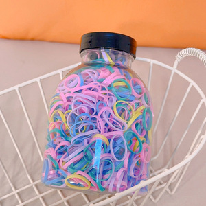 Simpatici 1000 pz/scatola per bambini usa e getta per <span class=keywords><strong>capelli</strong></span> con <span class=keywords><strong>elastici</strong></span> colorati e bottiglia di plastica per ragazze - Product Image 6