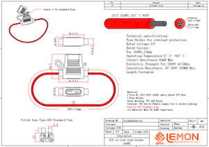 Bán buôn 16awg không thấm nước cầu chì chủ với 3A 5A 10A 15A cầu chì tiêu chuẩn Inline cầu chì chủ - Product Image 4