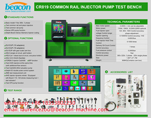 เครื่องทดสอบปั๊มหัวฉีดคอมมอนเรล CR819 สามารถทดสอบหัวฉีดได้ 6 หัวพร้อมกัน พร้อมฟังก์ชั่นการเข้ารหัสหัวฉีด CR819 - Product Image 6
