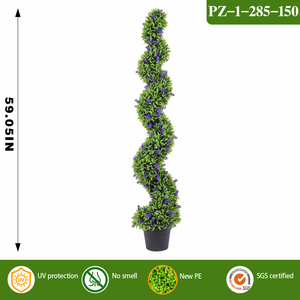 RUOPEI - Árbol Topiario en Espiral <span class=keywords><strong>de</strong></span> Lavanda Artificial, <span class=keywords><strong>Planta</strong></span> Artificial para Decoración <span class=keywords><strong>de</strong></span> Interiores, Exteriores, Hogar, Jardín y Paisaje - Product Image 5